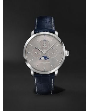Frederique Constant Slimline Automatic Perpetual Calendar Moon-Phase Stainless Steel Watch, Ref. Fc-775G4S6 - Black