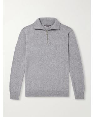 Begg x Co Heriot Half-Zip Cashmere Jumper - Grey