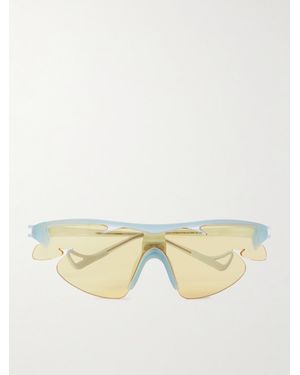District Vision Post Archive Faction Junya Racer D-Frame Polycarbonate And Titanium Sunglasses - Natural