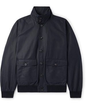Slowear Montedoro Cotton-Blend Shell Bomber Jacket - Blue