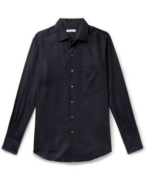 Loro Piana André Arizona Linen Shirt - Blue