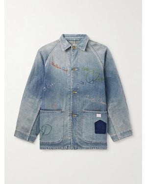 Kapital Cactus Embroidered Denim Jacket - Blue