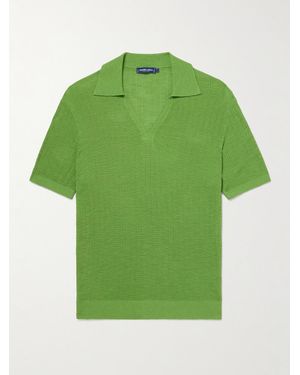 Frescobol Carioca Joaquim Ribbed Cotton-blend Polo Shirt - Green