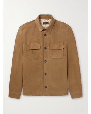 Loro Piana Suede Overshirt - Brown