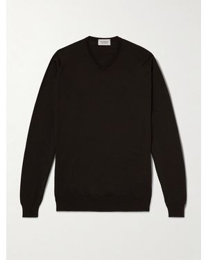 John Smedley Shipton Slim-Fit Extrafine Merino Wool Jumper - Black