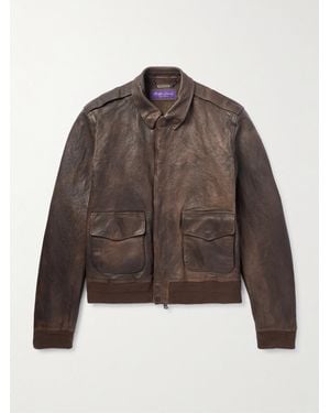 Ralph Lauren Ridley Bomberjacke aus Leder - Braun