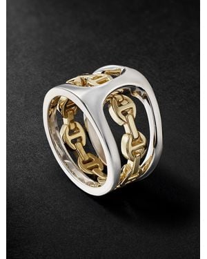 Hoorsenbuhs Phantom Clique Ring aus Sterlingsilber und 18 Karat Gold - Schwarz