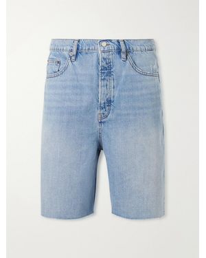 FRAME Frayed Denim Shorts - Blue