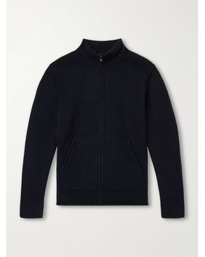 James Perse Cashmere Zip-Up Cardigan - Blau