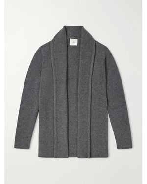 The Elder Statesman Shawl-Collar Cashmere Cardigan - Grau