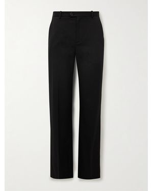 The Row Alistaire Straight-Leg Wool-Blend Twill Trousers - Black