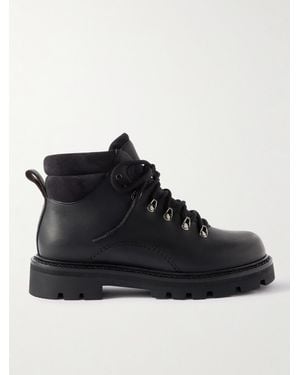 Loro Piana Beinn Walk Shearling-Lined Leather And Padded Suede Boots - Black