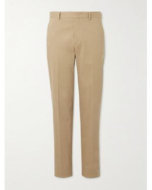 Loro Piana Jarno Austin Straight-Leg Stretch-Cotton Twill Trousers - Natural
