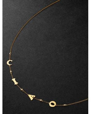 Yvonne Léon Ciao Kette aus Gold mit Diamanten - Schwarz