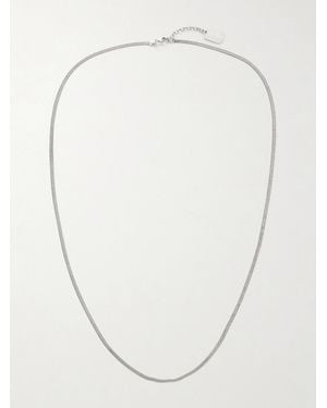 Saint Laurent Silberfarbene Gliederkette - Weiß