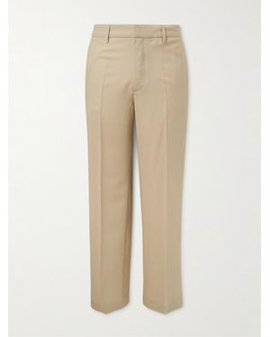Barena Delfo Straight-Leg Wool-Blend Flannel Trousers - Natural