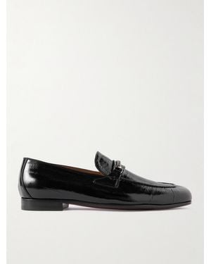 Tom Ford Gigi Chain-Embellished Patent-Leather Loafers - Black