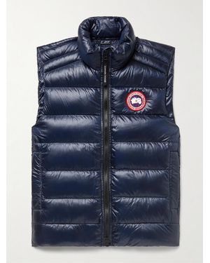 Canada Goose Crofton Slim-Fit Quilted Recycled Nylon-Ripstop Down Gilet - Blue