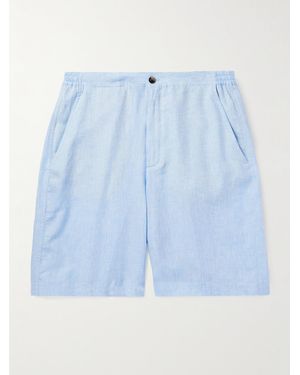 Loro Piana Shorts A Gamba Dritta - Blu