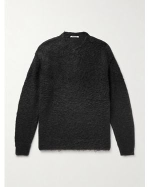 AURALEE Brushed Mohair and Wool-Blend Sweater - Schwarz