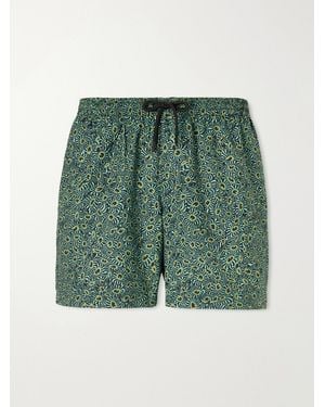 Dries Van Noten Phibbs Straight-Leg Mid-Length Printed Swim Shorts - Green