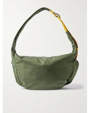 master-piece Ark Leather-Trimmed Nylon Shoulder Bag - Green