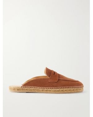 Castañer Nando Suede Backless Espadrilles - Brown