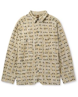 Kapital Cotton-jacquard Overshirt - Natural