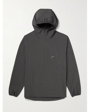 CAYL Flow Logo-print Ripstop Half-zip Hooded Jacket - Grey