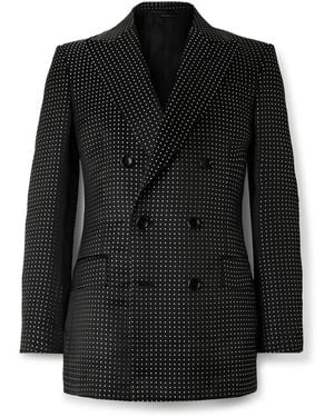 Tom Ford Apos;S Duchesse Polka Dot Jacquard Dinner Jacket - Black