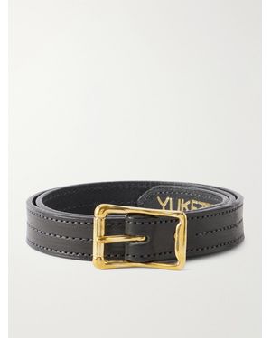Yuketen 2.5cm Leather Belt - Black