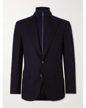 Loro Piana Rivoli Storm System Cashmere-Blend Blazer - Blue