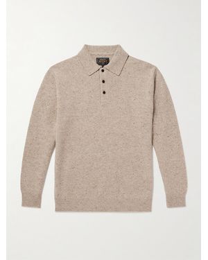 Beams Plus Wool Polo Shirt - Natural