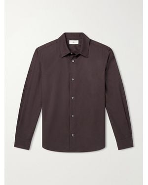 MR P. Wool, Silk And Cashmere-Blend Shirt - Purple