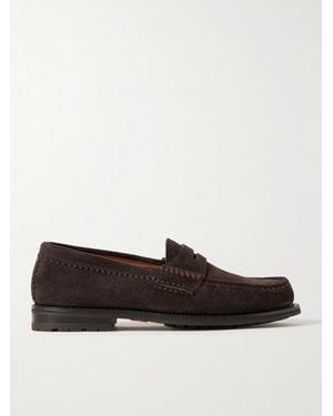 Yuketen Rob's Suede Penny Loafers - Brown