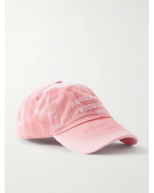 Acne Studios Cuddy Sunkissed Logo-Print Cotton-Twill Baseball Cap - Pink
