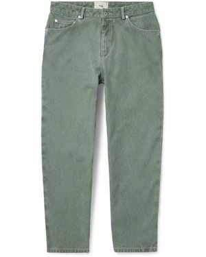 Folk Barrel-Leg Jeans - Green
