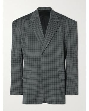 Balenciaga Oversized Houndstooth Knitted Blazer - Black