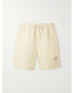 Brunello Cucinelli Straight-Leg Mid-Length Swim Shorts - Natural
