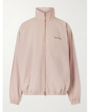 Acne Studios Olando Logo-Print Cotton-Poplin Jacket - Pink
