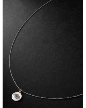 Ileana Makri Golden Eye Mini Multi-Stone Pendant Necklace - Black