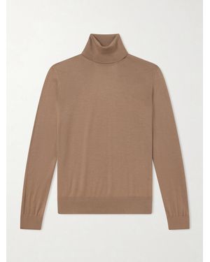 dunhill Cashmere Rollneck Jumper - Natural