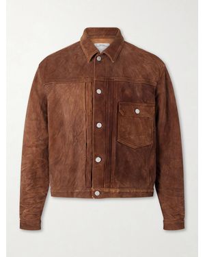 Visvim 102X Cropped Leather Jacket - Brown