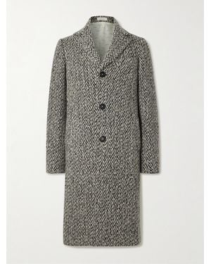 Massimo Alba Mercury Herringbone Wool-blend Coat - Grey