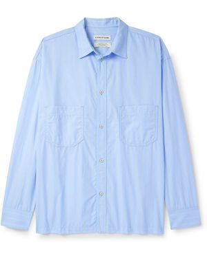 A Kind Of Guise Telmen Striped Organic Cotton-poplin Shirt - Blue