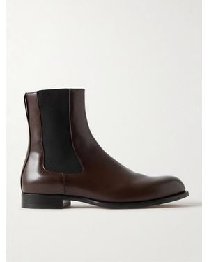 The Row Novus Leather Chelsea Boots - Black