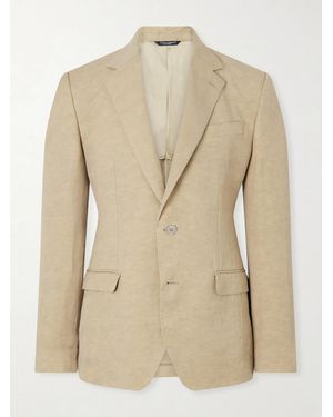 Dolce & Gabbana Maiolica Linen Blazer - Natural