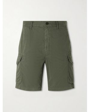 Hartford Battle Straight-Leg Cotton Shorts - Green