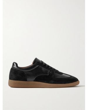 MR P. Ansel Suede And Leather Trainers - Black