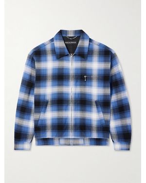 Wacko Maria Checked Oxford Shirt Jacket - Blue